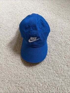 Nike Blue Baseball Cap with White Swoosh toddler size 1-3 yrs